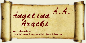 Angelina Aracki vizit kartica